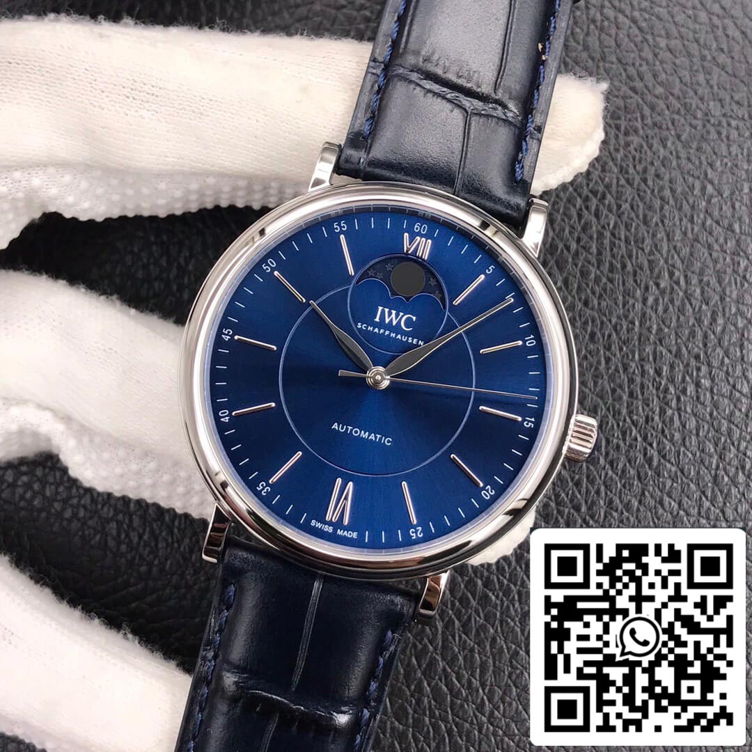 IWC Portofino Moon Phase IW459402 1:1 Best Edition MKS Factory Blue Dial US Replica Watch