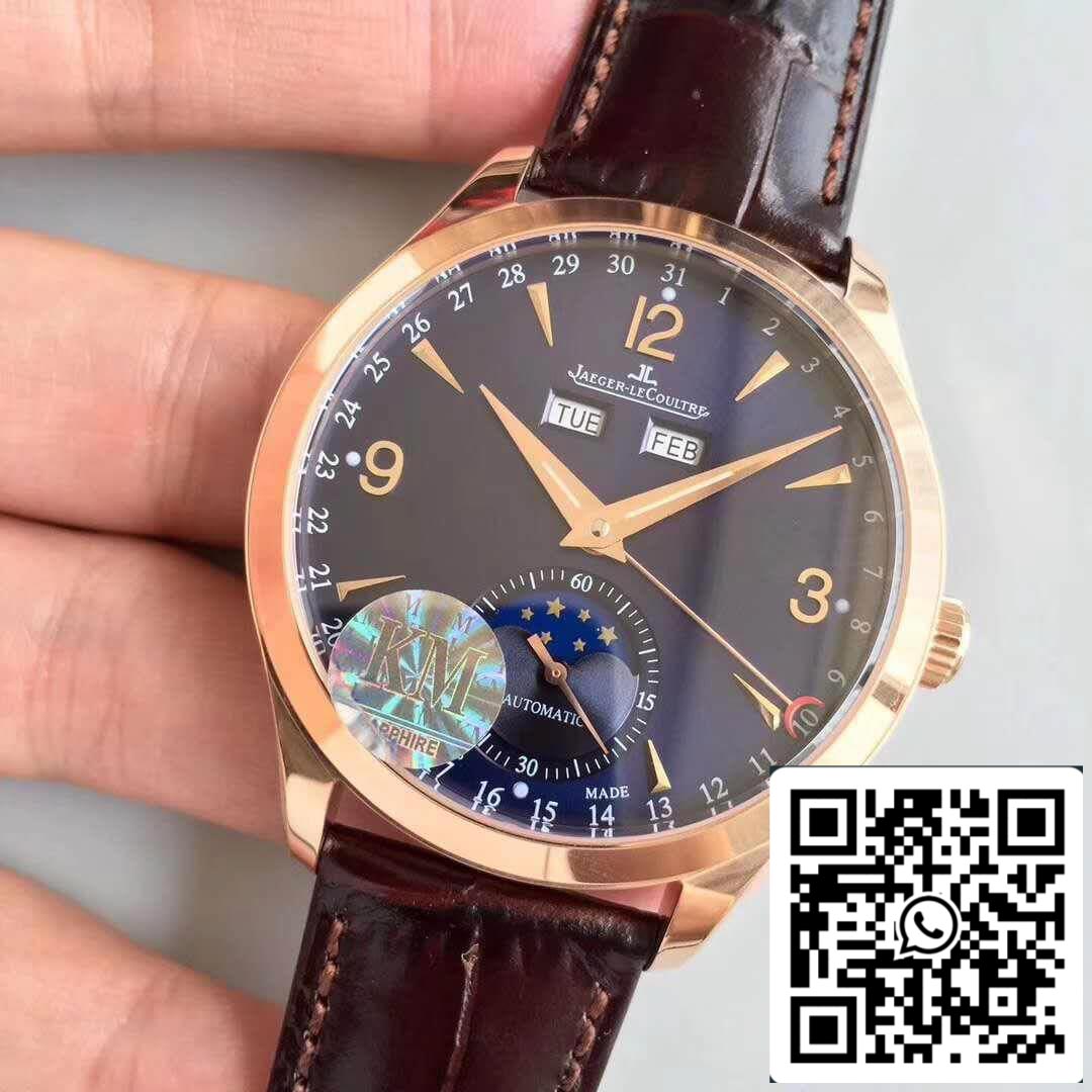 Jaeger-LeCoultre Master Calendar 1552520 KM Factory 1:1 Best Edition Swiss ETA866 18k rose gold US Replica Watch