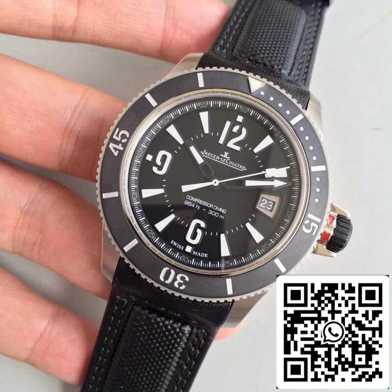 Jaeger-LeCoultre Master Compressor 2018670 Noob Factory 1:1 Best Edition Swiss ETA2836-2 Black Leather Strap US Replica Watch