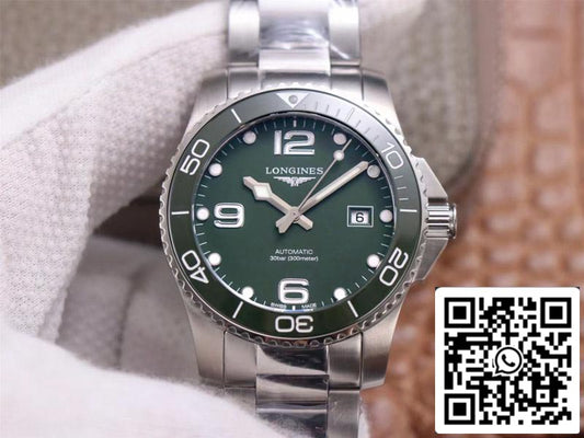 Longines Hydroconquest L3.781.4.06.6 1:1 Best Edition ZF Factory Green Dial Swiss L888.2 US Replica Watch