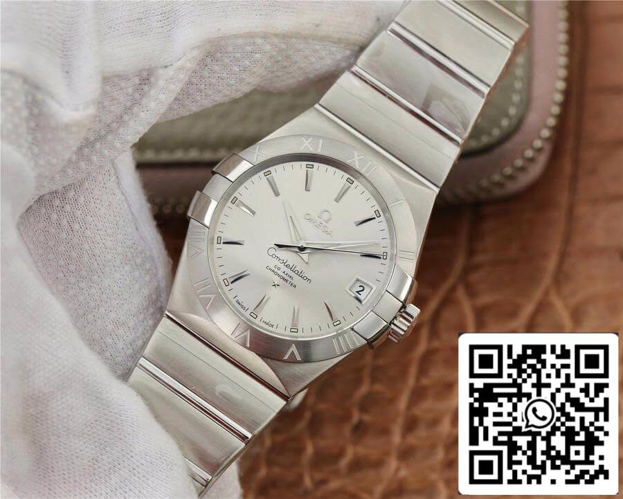 Omega Constellation 123.10.38.21.02.001 1:1 Best Edition VS Factory Silvery White Dial US Replica Watch