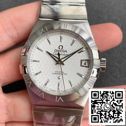 Omega Constellation 123.10.38.21.02.004 1:1 Best Edition VS Factory Silvery White Dial US Replica Watch