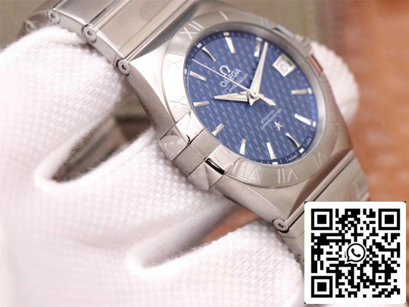 Omega Constellation 123.10.38.21.03.001 1:1 Best Edition VS Factory Blue Dial Swiss ETA8500 US Replica Watch