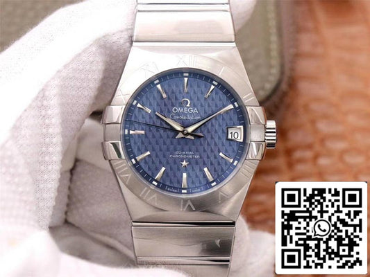 Omega Constellation 123.10.38.21.03.001 1:1 Best Edition VS Factory Blue Dial Swiss ETA8500 US Replica Watch
