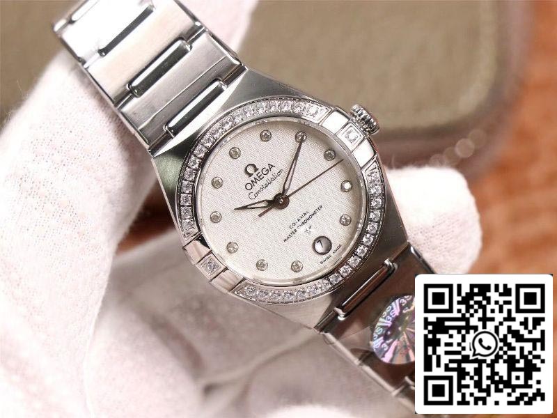 Omega Constellation 131.15.29.20.52.001 1:1 Best Edition 3S Factory V5 Silver Diamond Bezel US Replica Watch