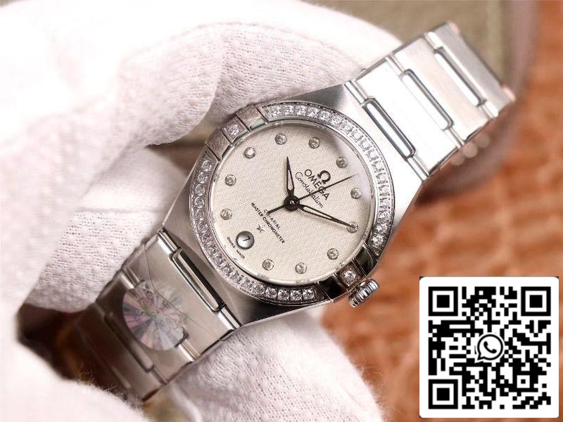 Omega Constellation 131.15.29.20.52.001 1:1 Best Edition 3S Factory V5 Silver Diamond Bezel US Replica Watch