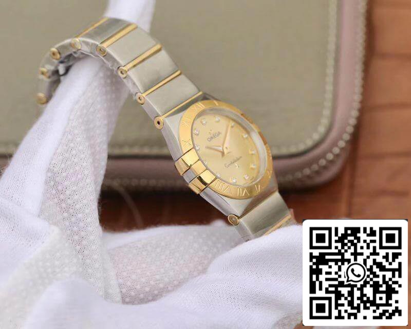 Omega Constellation 27mm Quartz Ladies TW Factory 1:1 Best Edition Swiss Eta Quartz 1376 Gold Dial US Replica Watch