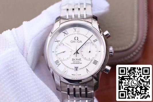 Omega De Ville Chronograph 42MM 431.10.42.51.02.001 OM Factory 1:1 Best Edition Swiss ETA9300 Stainless Steel Bracelet US Replica Watch