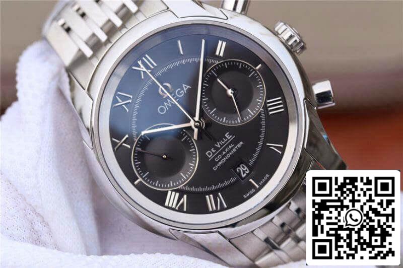 Omega De Ville Chronograph 431.10.42.51.01.001 OM Factory 1:1 Best Edition Swiss ETA9300 Black Dial US Replica Watch
