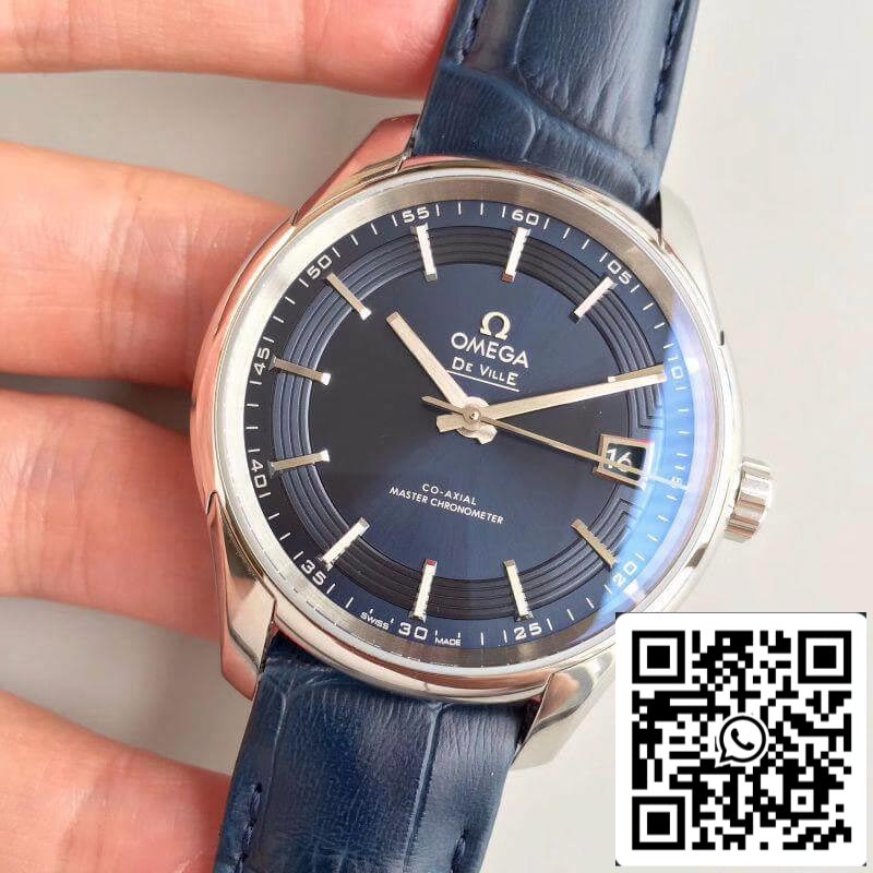 Omega De Ville Hour Vision 431.33.41.21.03.001 3S Factory 1:1 Best Edition Swiss ETA8500 Blue Dial US Replica Watch