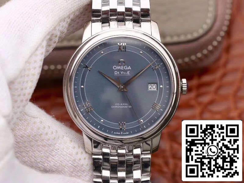 Omega De Ville Prestige 424.10.40.20.03.002 MKS Factory Men Watches 1:1 Best Edition Swiss ETA9015 Blue Dial US Replica Watch
