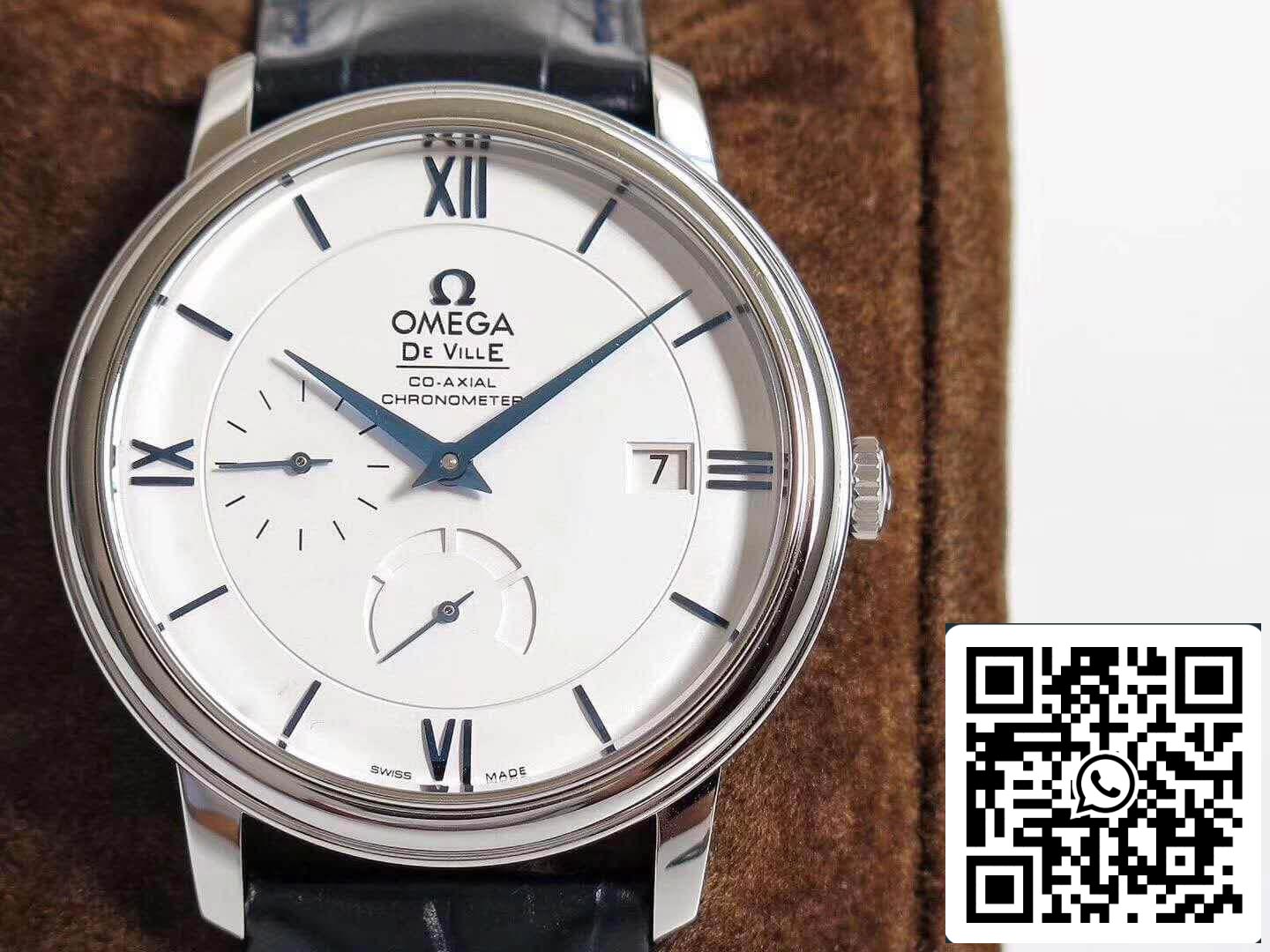 Omega De Ville Prestige 424.53.40.21.04.001 TW Factory 1:1 Best Edition Swiss ETA2824 White Dial Blue Marker US Replica Watch