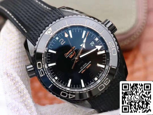 Omega Seamaster 215.92.46.22.01.001 Ocean Universe 600M VS Factory 1:1 Best Edition All Black Ceramic Case Swiss 8906 US Replica Watch