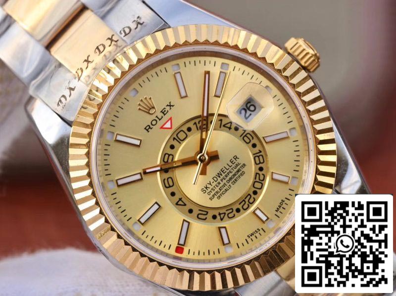 Rolex SKY-DWELLER 326938-72418 Meilleure édition 1:1 Meilleur cadran en or d'usine