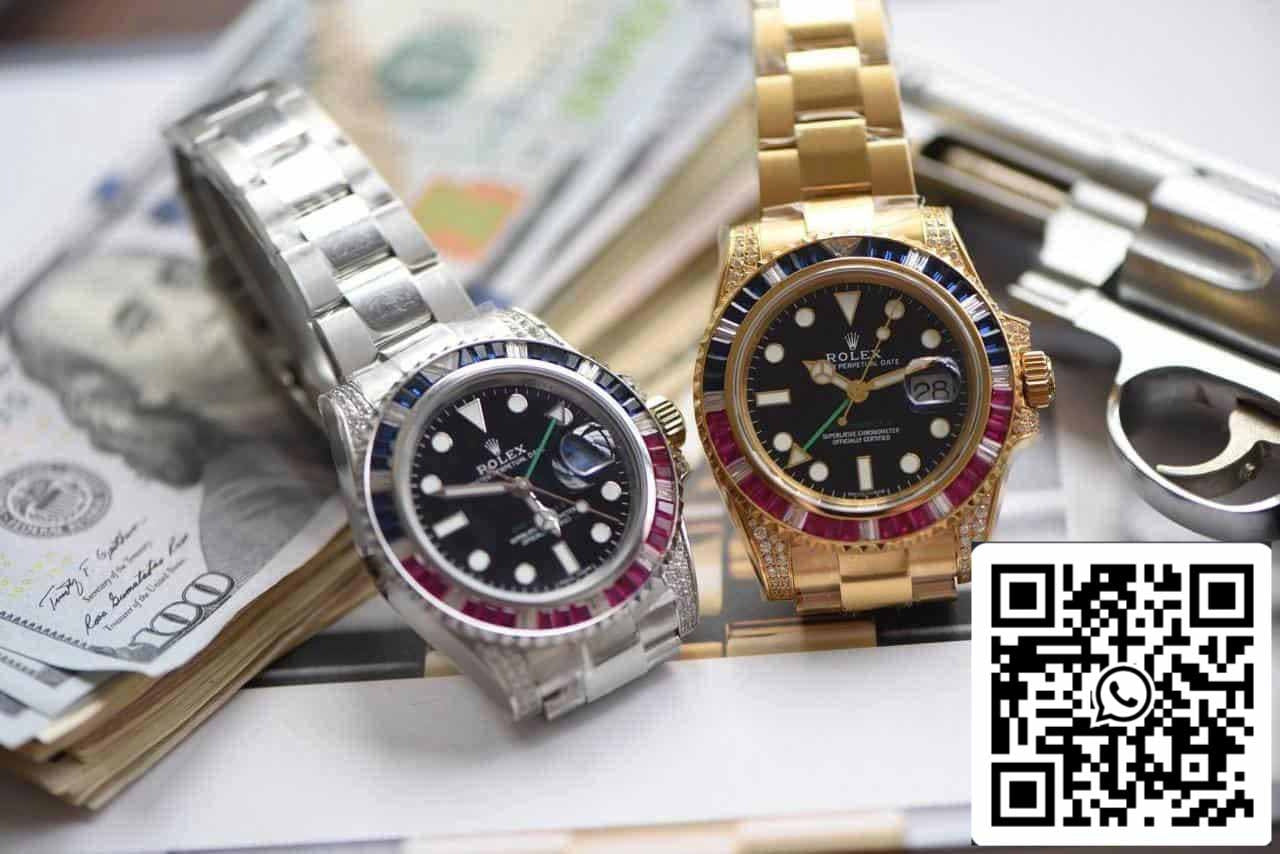 Rolex GMT Master II 116759 SAru-78209 1:1 Meilleure édition ROF Factory Cadran noir Suisse ETA2836