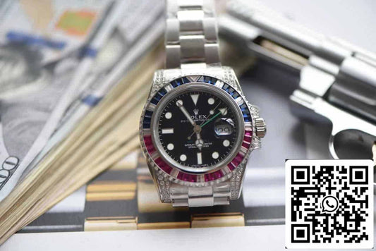 Rolex GMT Master II 116759 SAru-78209 1:1 Meilleure édition ROF Factory Cadran noir Suisse ETA2836