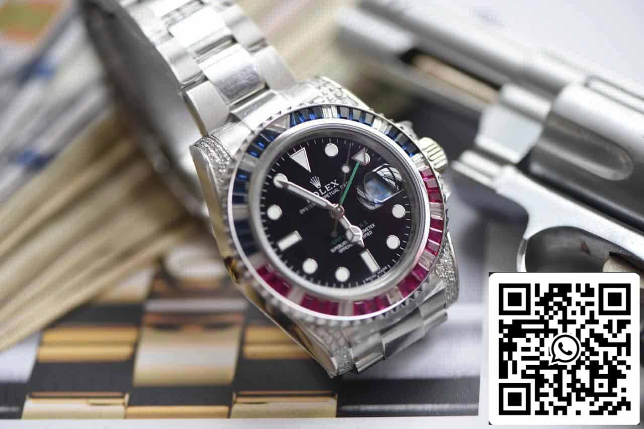 Rolex GMT Master II 116759 SAru-78209 1:1 Meilleure édition ROF Factory Cadran noir Suisse ETA2836