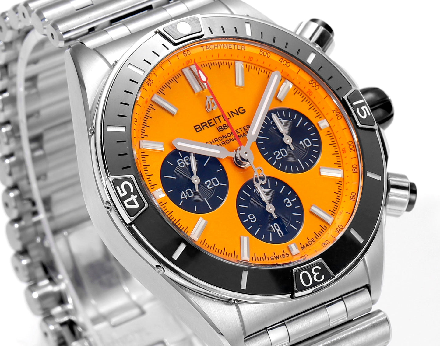 Breitling Super Chronomat B01 AB01364A1I1S1 44mm BLS Factory 1:1 Best Edition Orange Dial