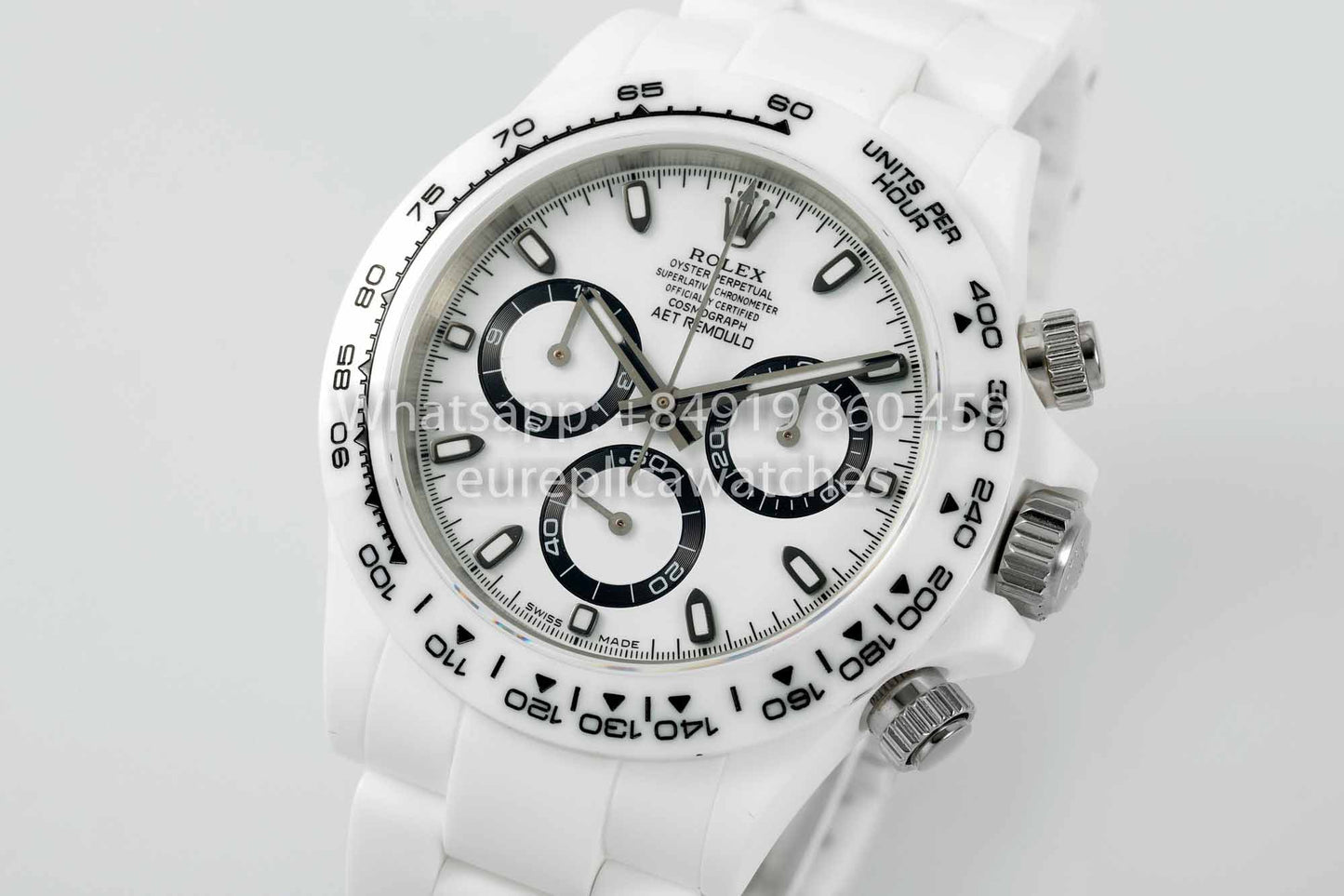 AET REMOULD Custom Rolex Daytona White Ceramic case White Dial 1:1 Best Clone N6F Factory