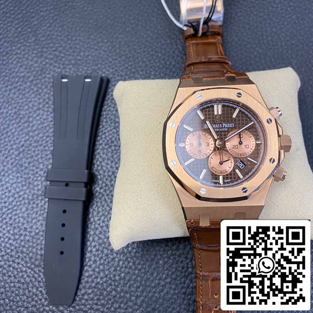 Audemars Piguet Royal Oak 26331  1:1 Best Edition OM Factory Brown Leather Strap Rose Gold