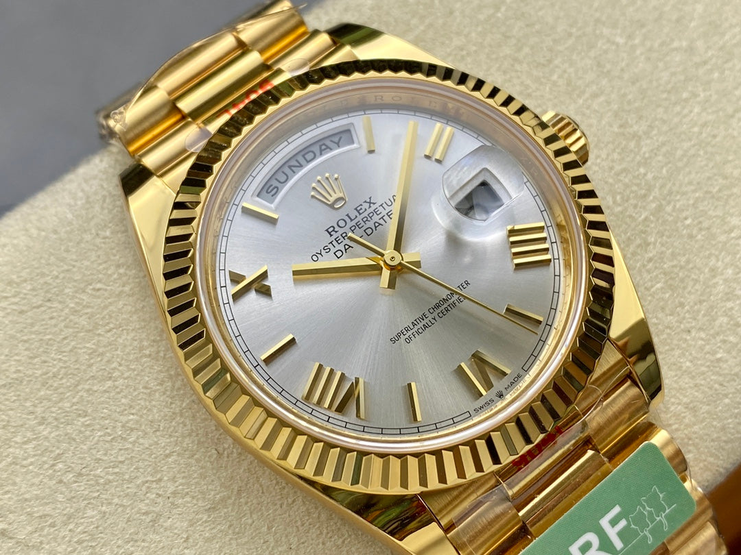 Rolex Day Date 40 M228238-0002 Silbernes Zifferblatt 1:1 Best Edition AR Factory 3255 Uhrwerk