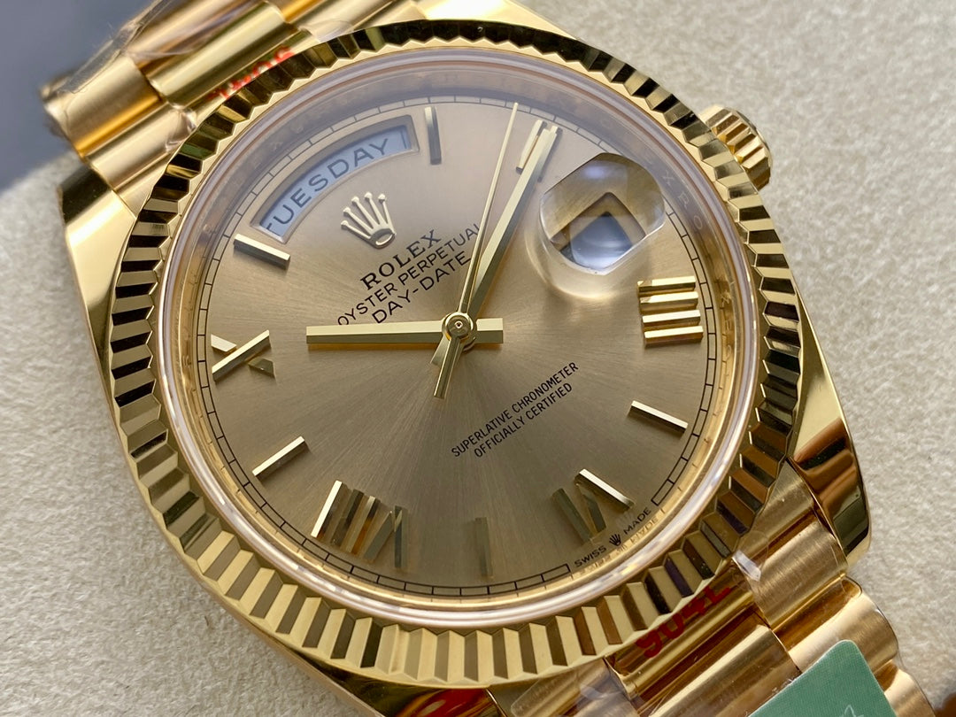 Rolex Day Date 40 M228238-0006 Gelbes Zifferblatt 1:1 Best Edition AR Factory 3255 Uhrwerk