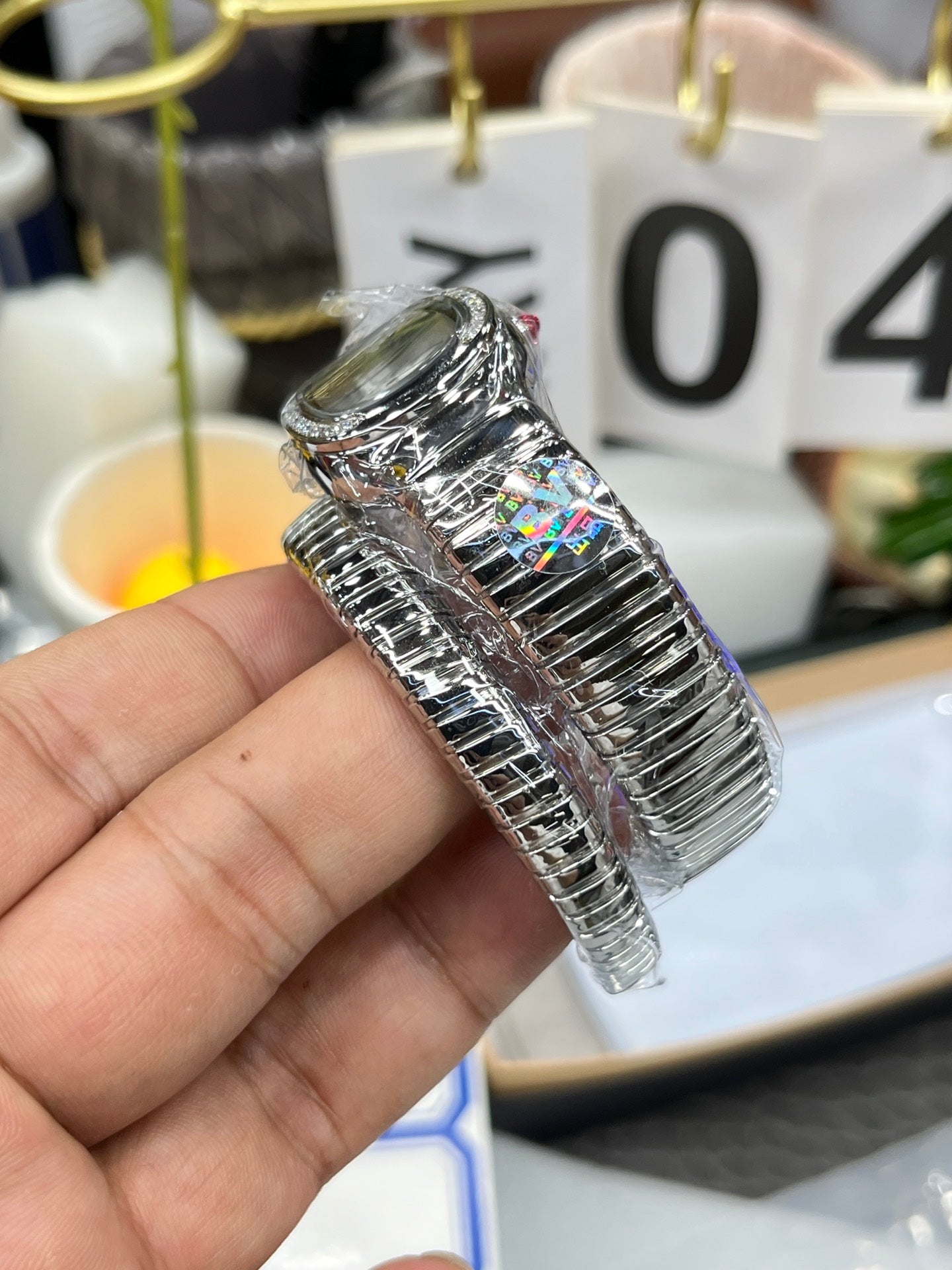 BVLGARI 101816 Serpenti Tubogas Silver Diamond 1:1 Best Edition BV Factory