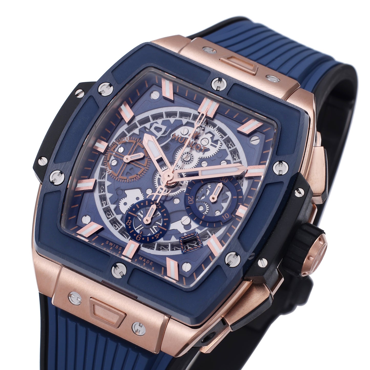 Hublot Big Bang Titanium 642.OX.7180.RX 1:1 Best Editon BBF Factory Rose Gold Blue Dial