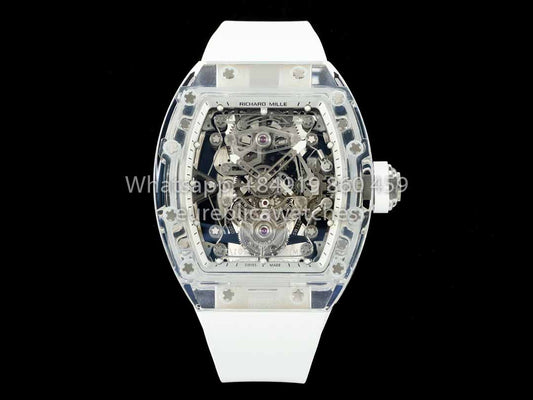 Richard Mille RM 56-02 Tourbillon 1:1 Best Clone RM Factory White Dial and White Strap