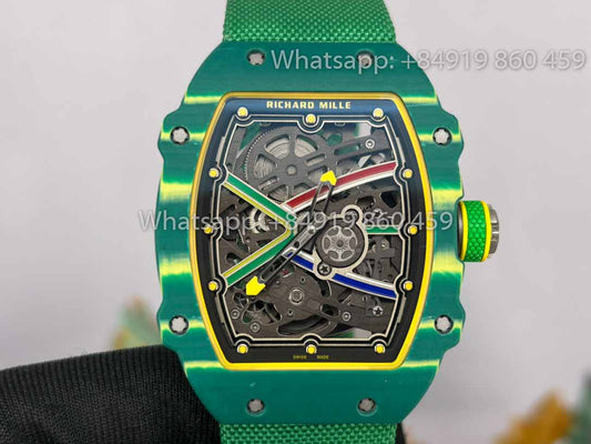 Replik Richard Mille RM67-02 Sprint 48MM Wayde Van Niekerk Green 1:1 Best Clone V2