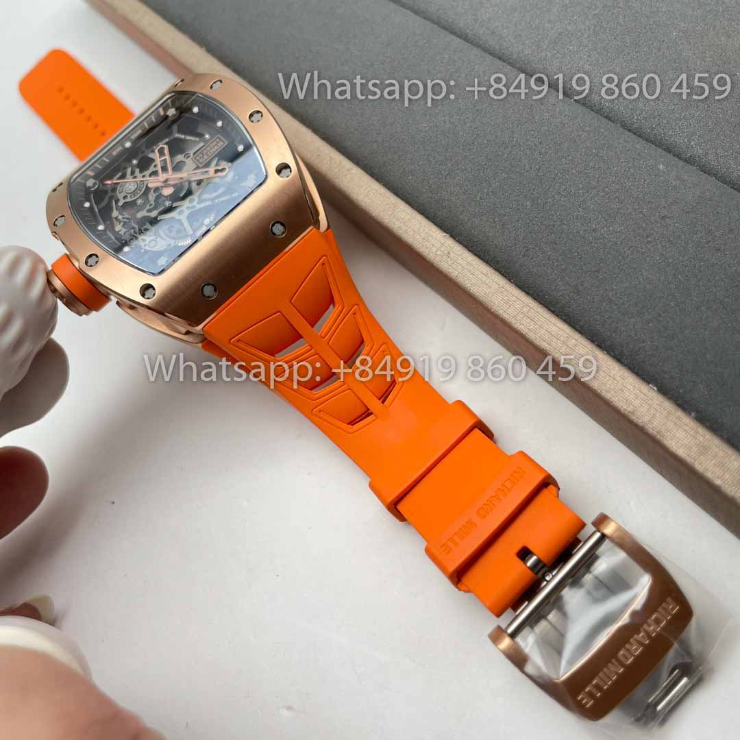 Richard Mille RM035 Toro Americas Edition Rose gold and Orange Strap 1:1 Best Clone Sonic Factory