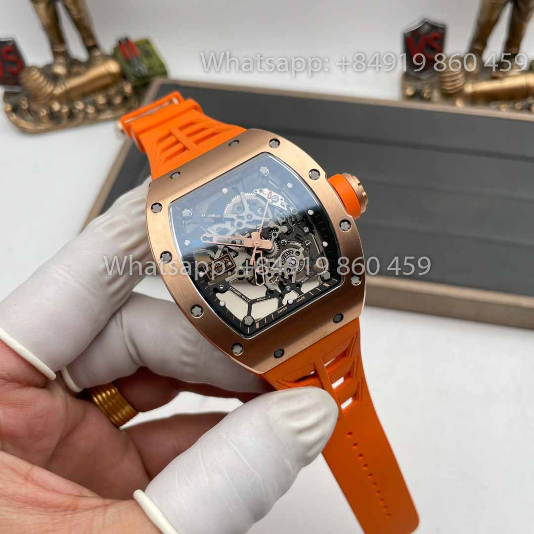 Richard Mille RM035 Toro Americas Edition Rose gold and Orange Strap 1:1 Best Clone Sonic Factory