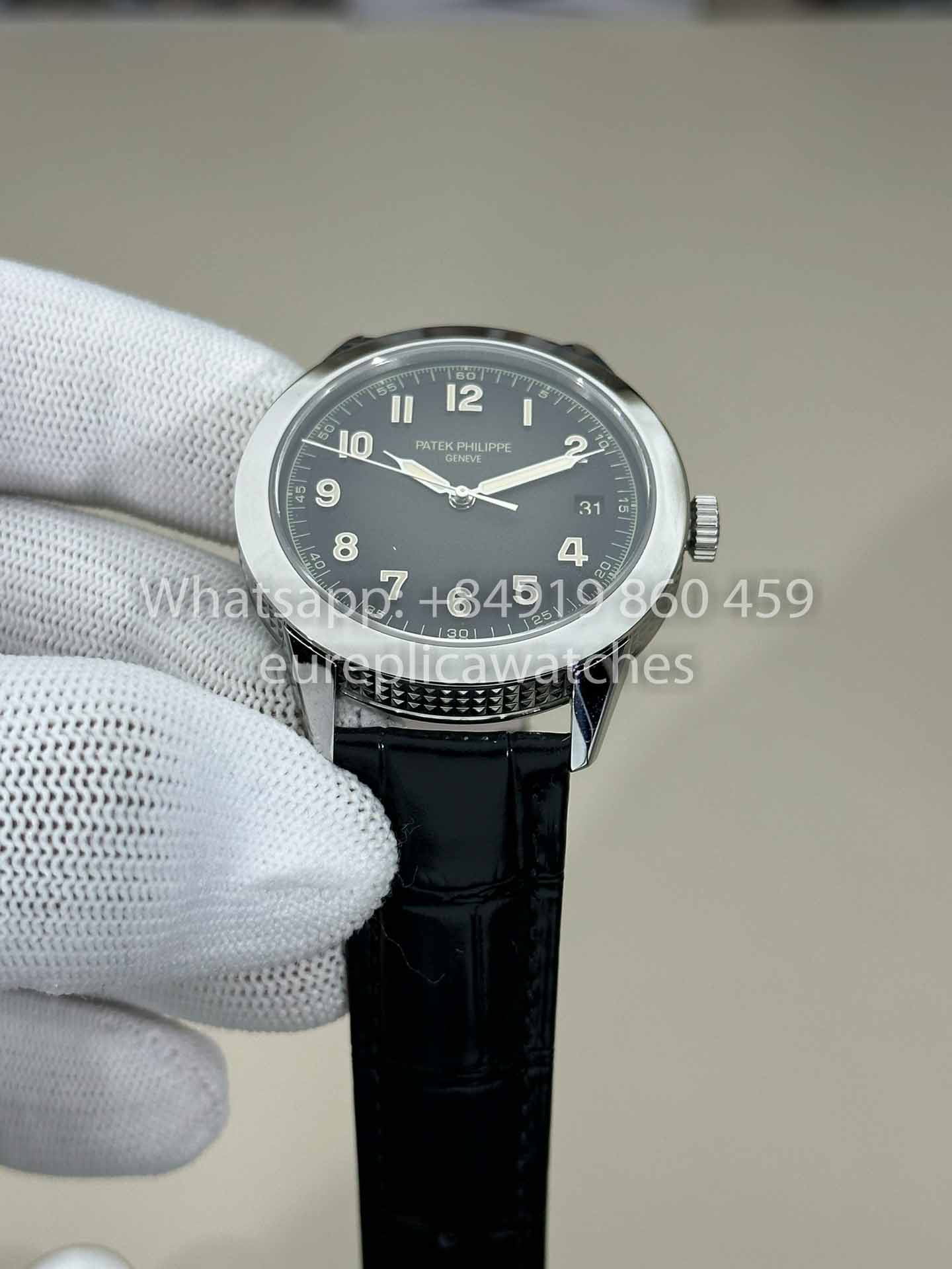 Patek Philippe Calatrava 5226G-001 Black Strap 1:1 Best Clone GR upgraded luminous version