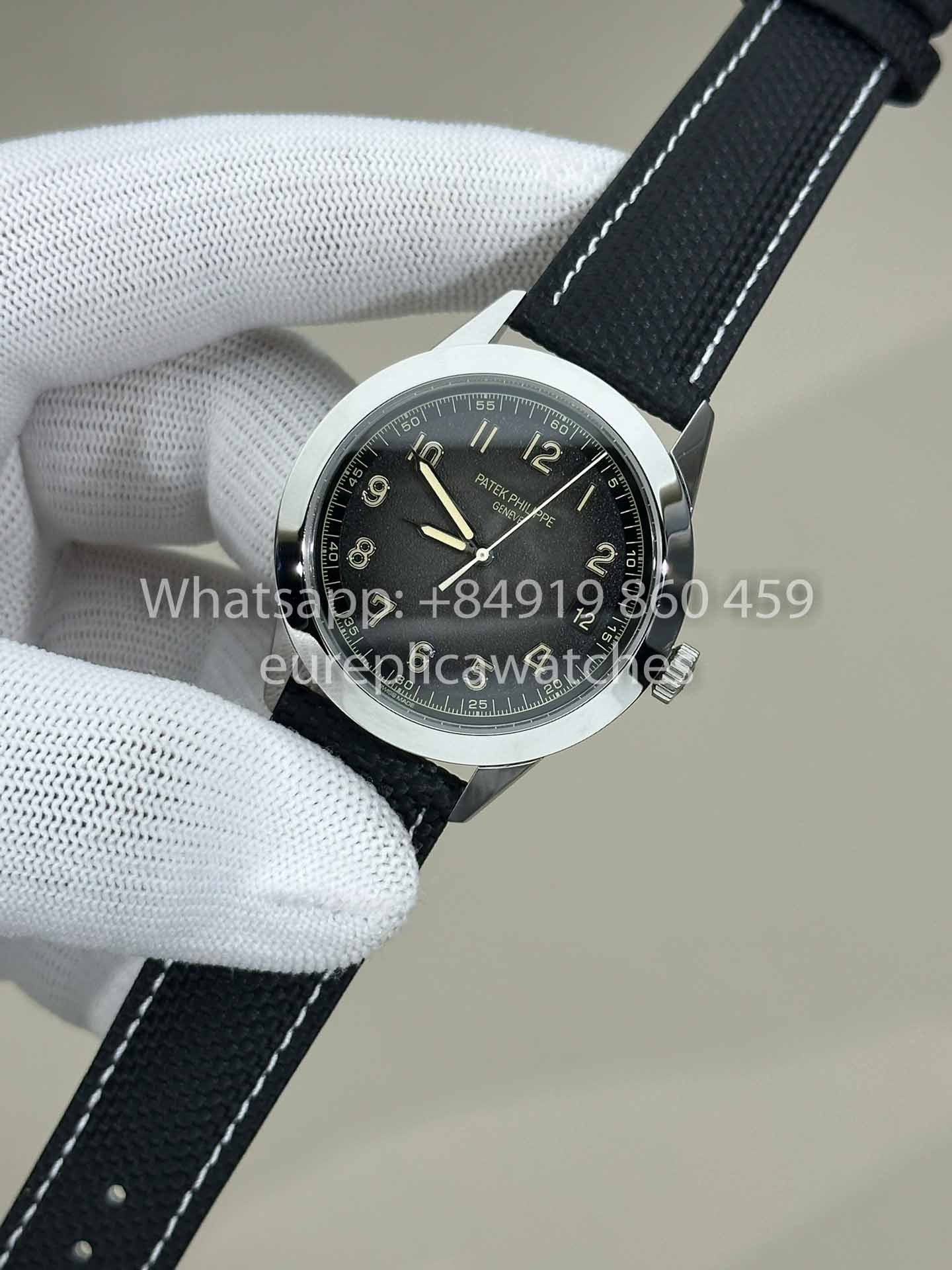 Patek Philippe Calatrava 5226G-001 Fabric Strap 1:1 Best Clone GR upgraded luminous version