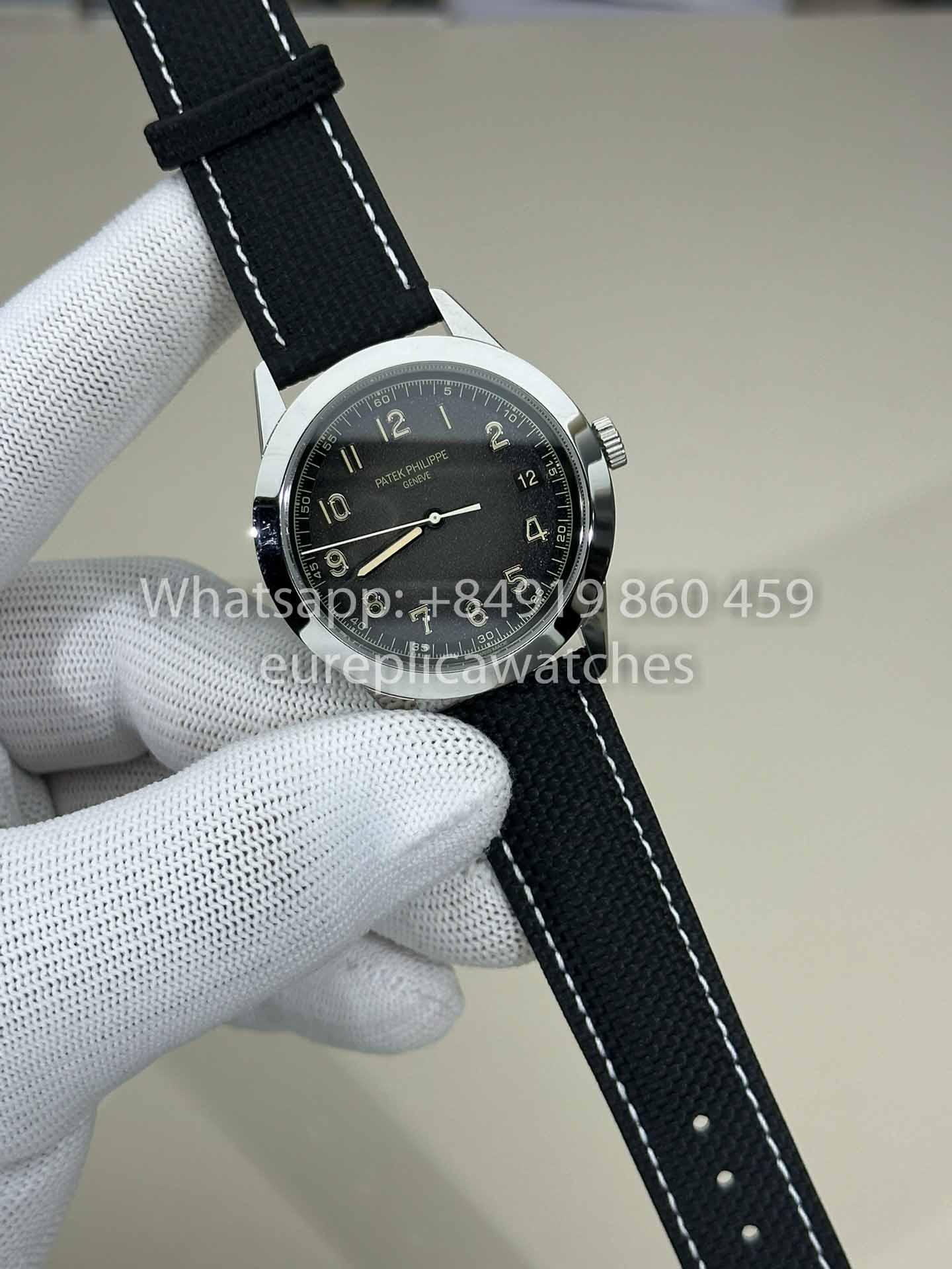 Patek Philippe Calatrava 5226G-001 Fabric Strap 1:1 Best Clone GR upgraded luminous version