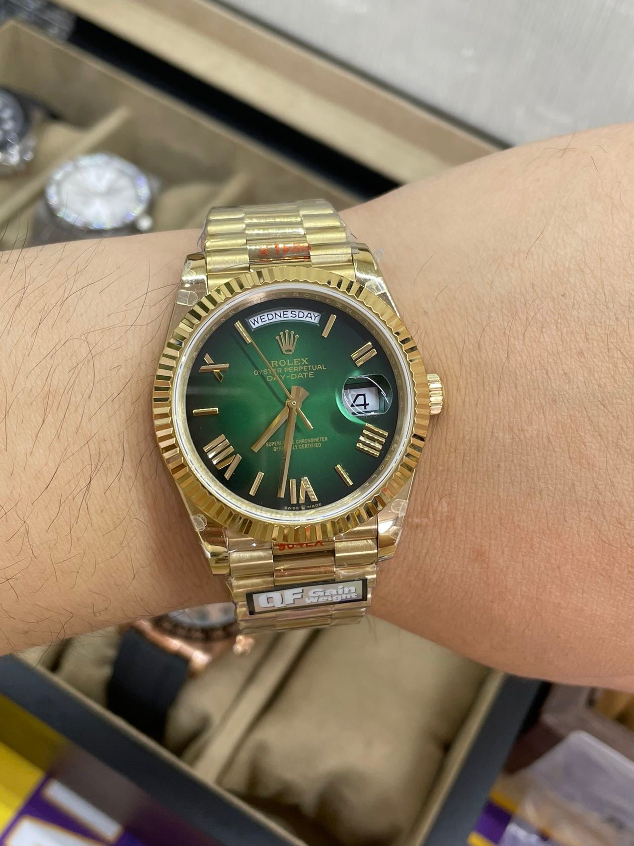 Rolex dévoile la nouvelle Day-Date 40 mm avec cadran vert 2024 QF Factory 1:1 Best Edition 