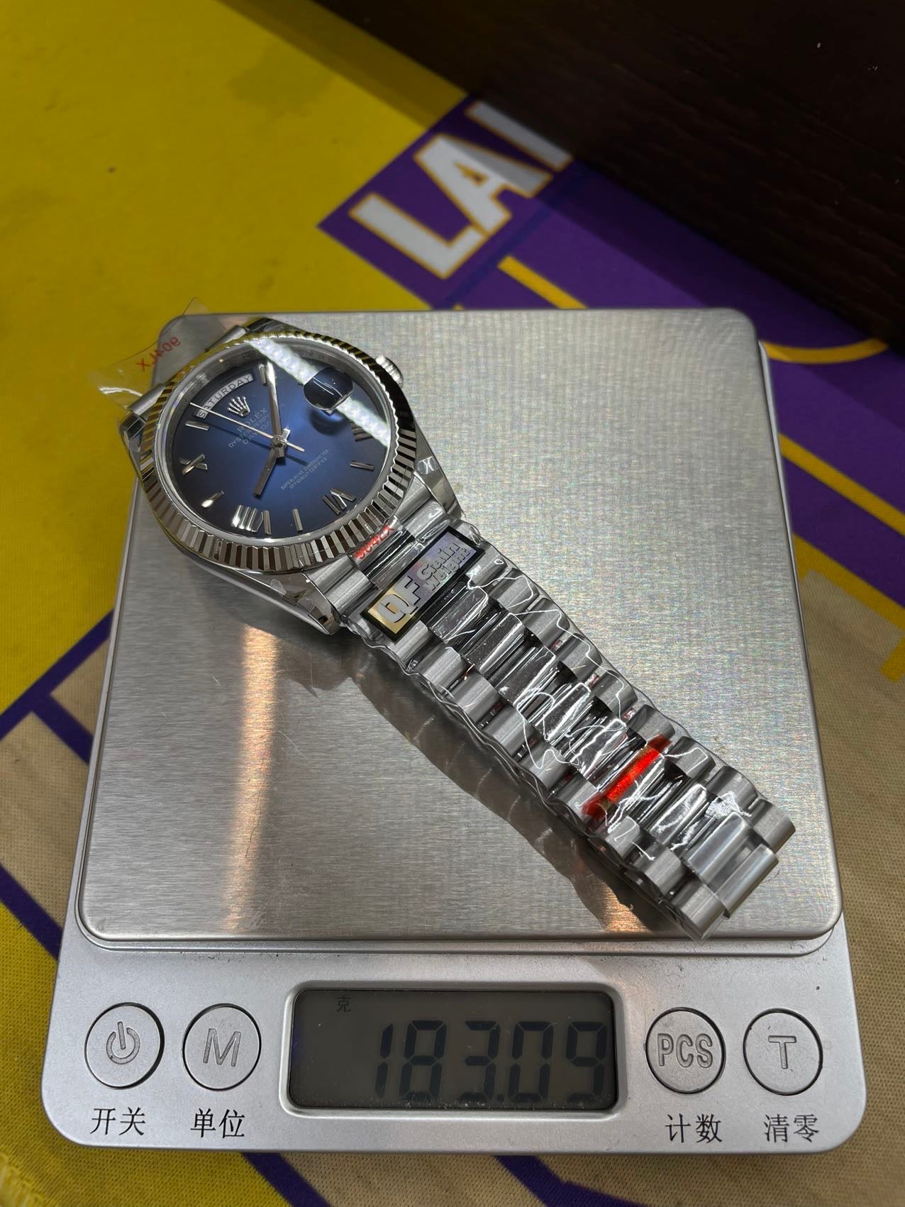 Rolex dévoile la nouvelle Day-Date 40 mm avec cadran bleu 2024 QF Factory 1:1 Best Edition 