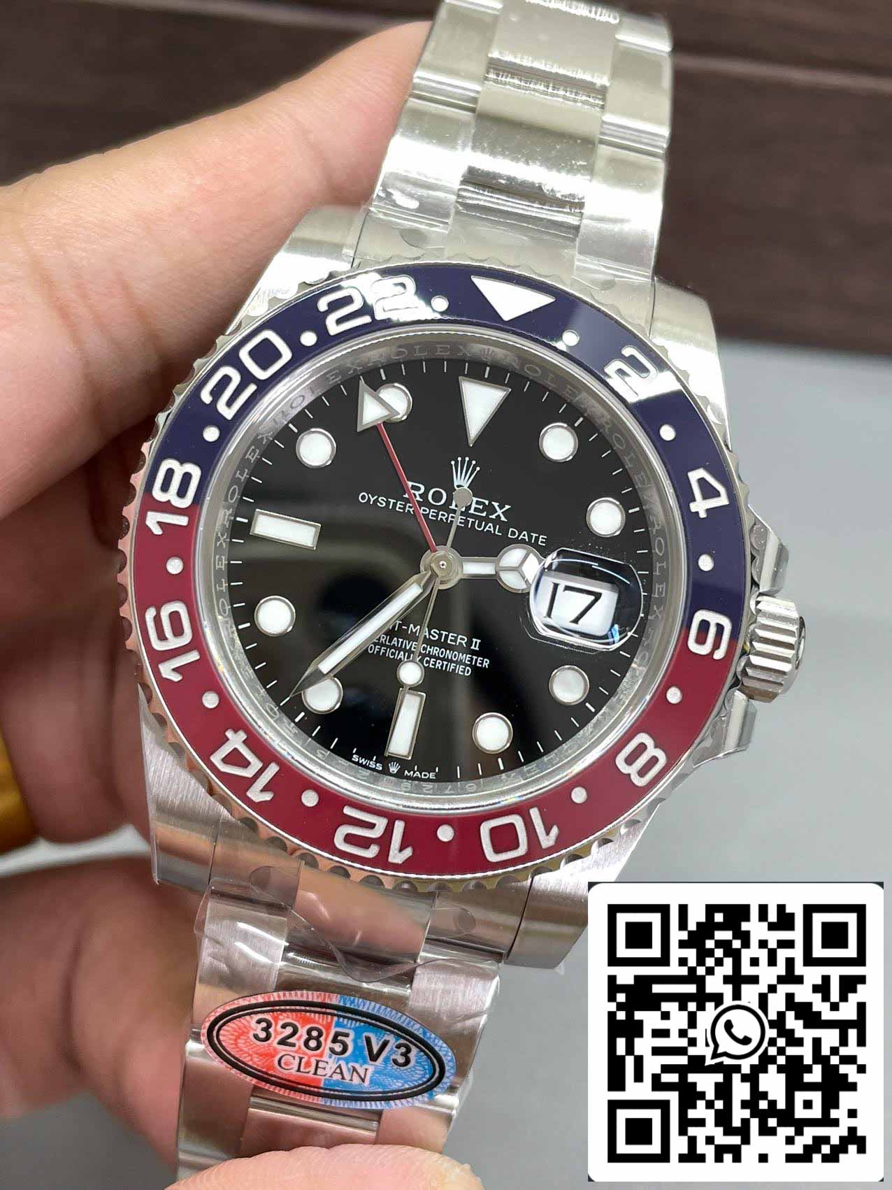 Rolex GMT Master II M126710BLRO-0001 avec bracelet Jubilee, meilleure édition de la Clean Factory V3S, Cercle Cola 2024.