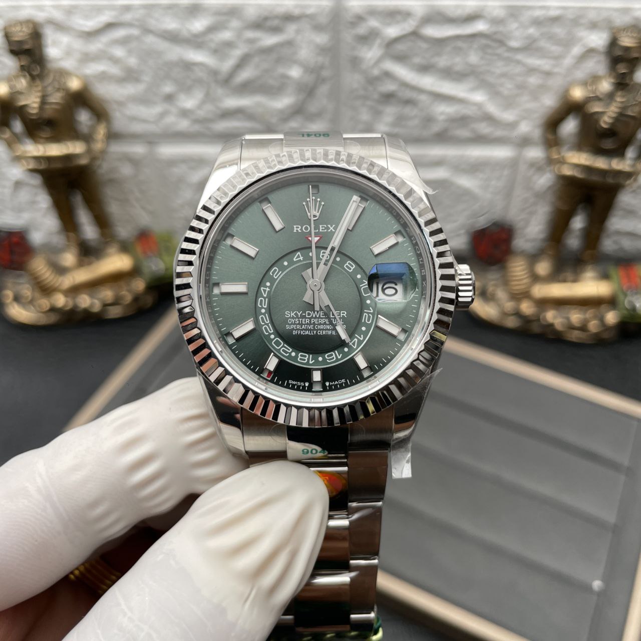 Rolex Sky Dweller M336934-0001 1:1 Meilleure édition ZF Factory Cadran vert