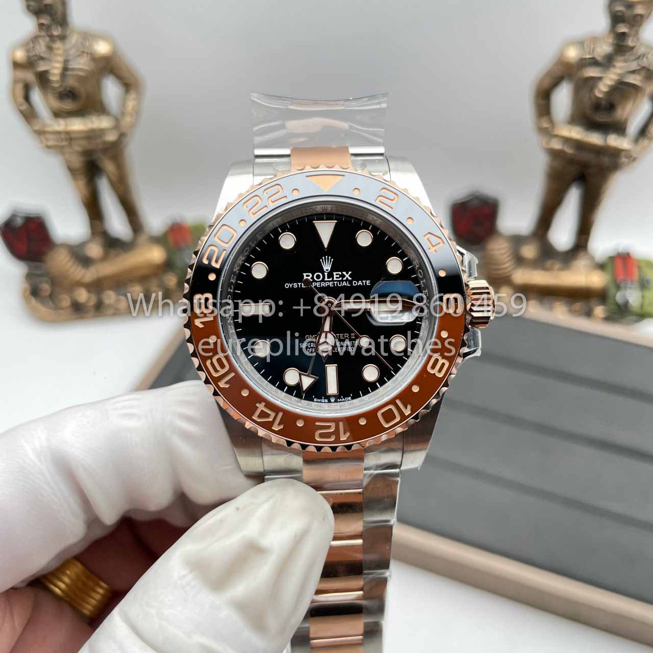 Rolex GMT Master II M126711chnr-0002 1:1 Meilleure édition C+ Factory Or Rose