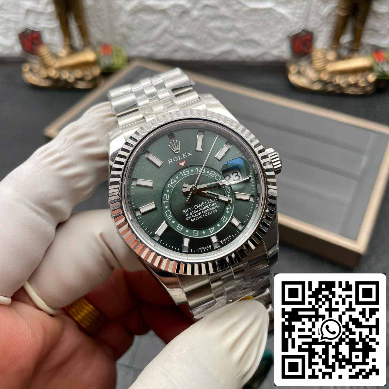 Rolex Sky Dweller M336934-0001 1:1 Meilleure édition ZF Factory Cadran vert Nouvelle version 2024