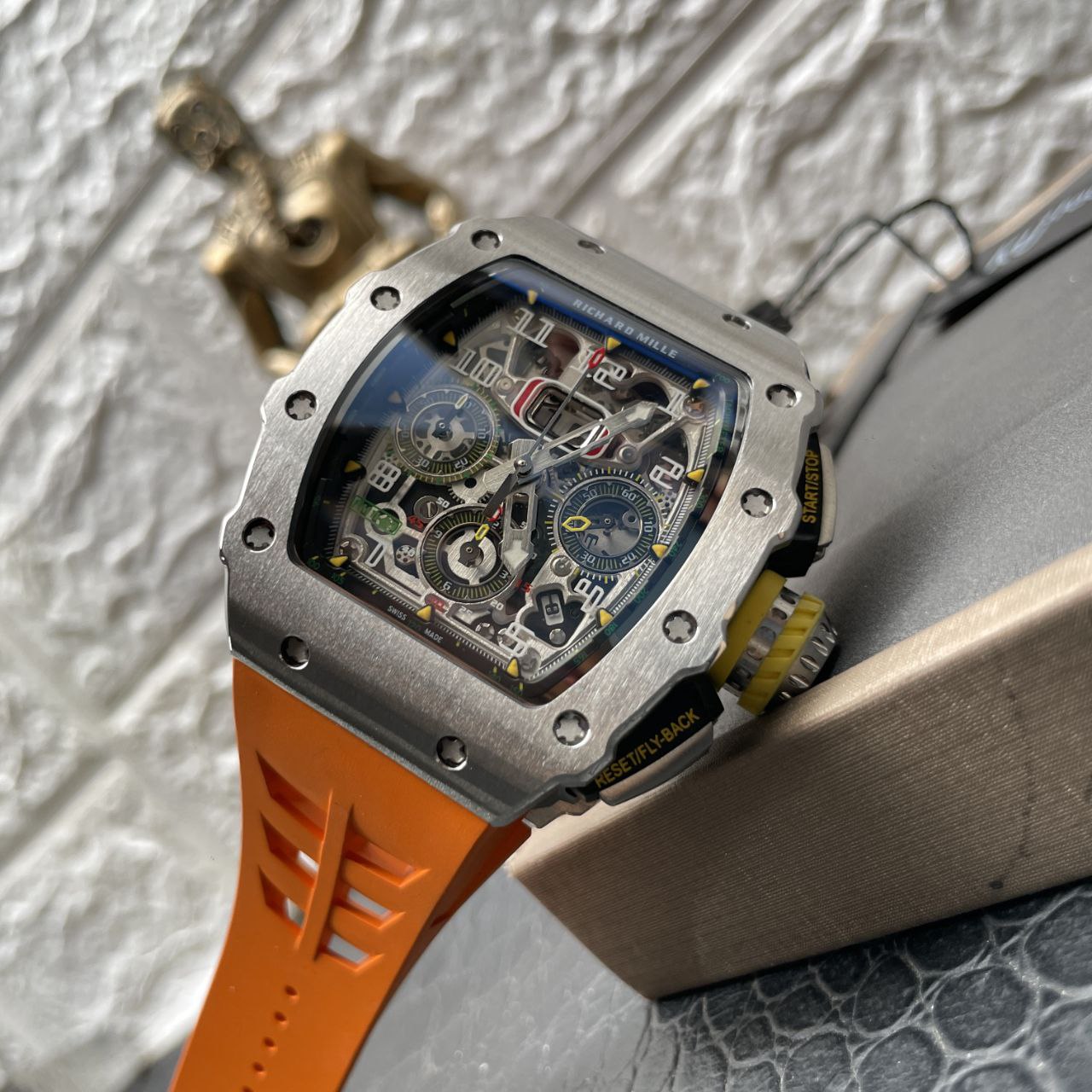 Richard Mille RM11-03 1:1 Best Edition KV Factory Orange Strap