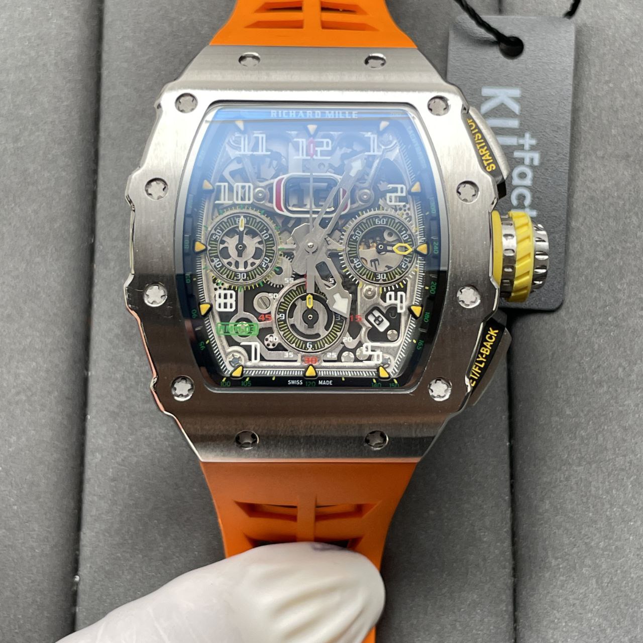 Richard Mille RM11-03 1:1 Best Edition KV Factory Orange Strap