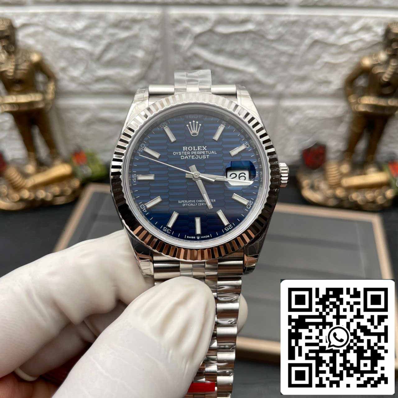 Rolex Datejust M126234-0017 36MM 1:1 Meilleure édition VS Cadran bleu d'usine