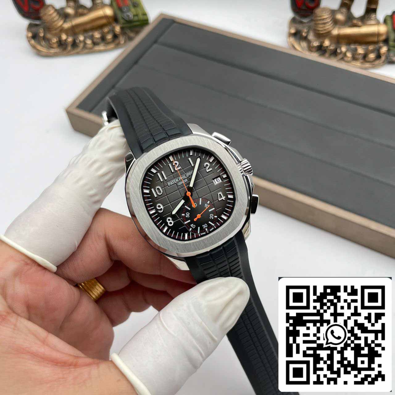 Patek Philippe Aquanaut 5968A-001 Black Rubber Strap 1:1 Best Edition OM Factory