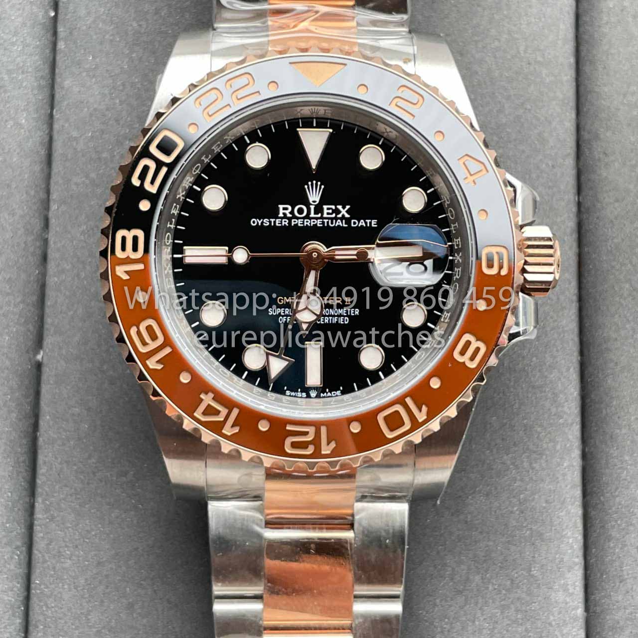 Rolex GMT Master II M126711chnr-0002 1:1 Meilleure édition C+ Factory Or Rose