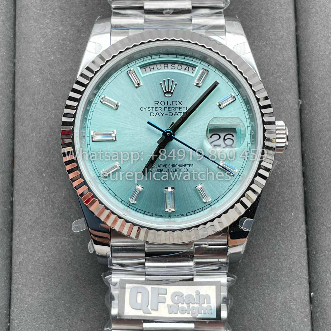 Rolex Day Date M228239 1:1 Best Clone Edition QF Factory Tiffany Blue Dial