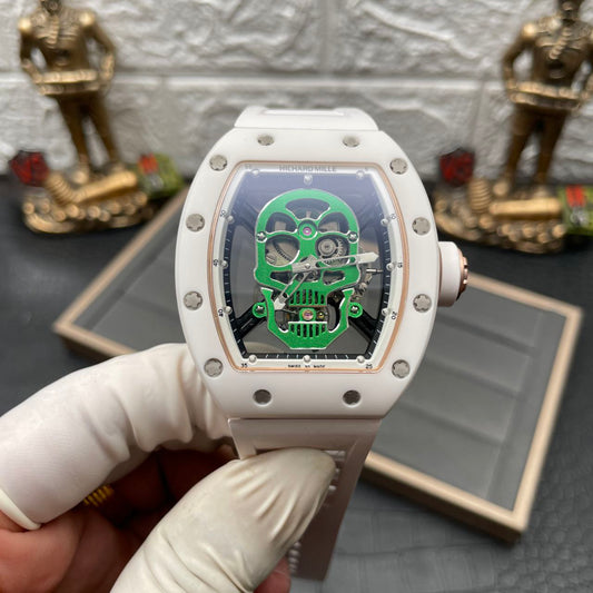 Richard Mille RM52-01 1:1 Best Edition YS Factory Green Skull Tourbillon Dial