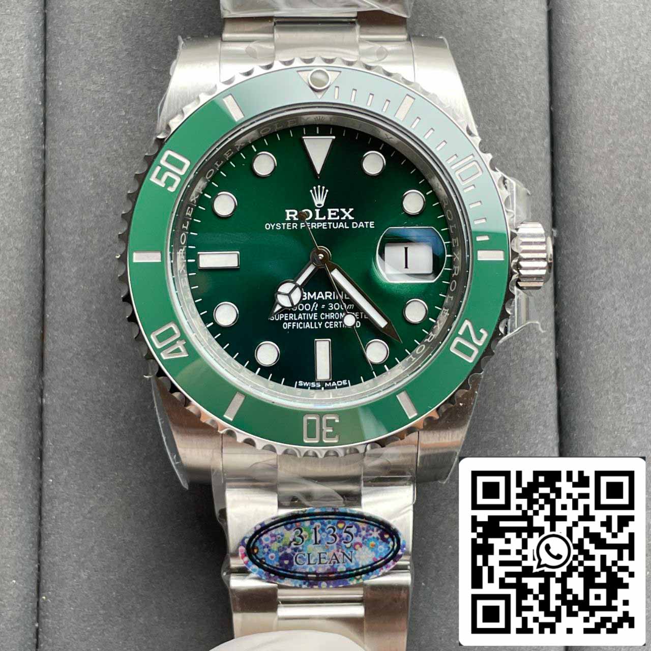 Rolex Submariner 116610LV-97200 40 mm Mouvement 3135 Clean Factory V4 Cadran vert