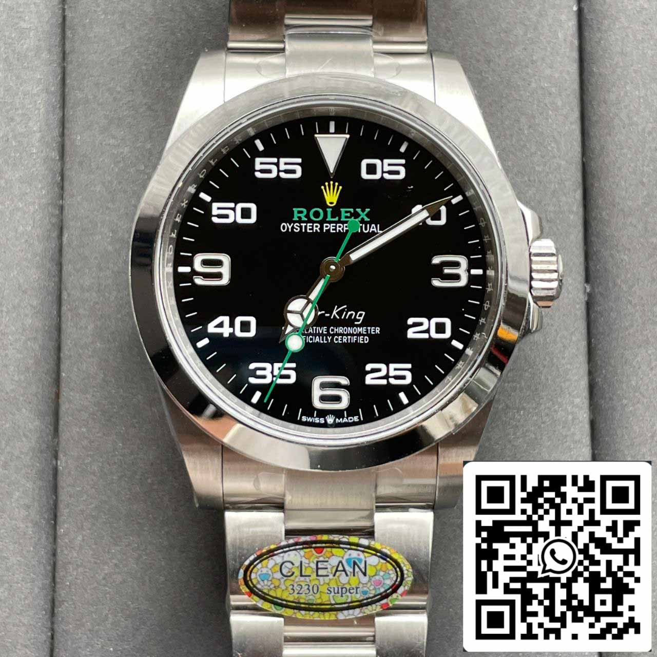 Rolex Air King M126900-0001 1:1 Best Edition Clean Factory Schwarzes Zifferblatt